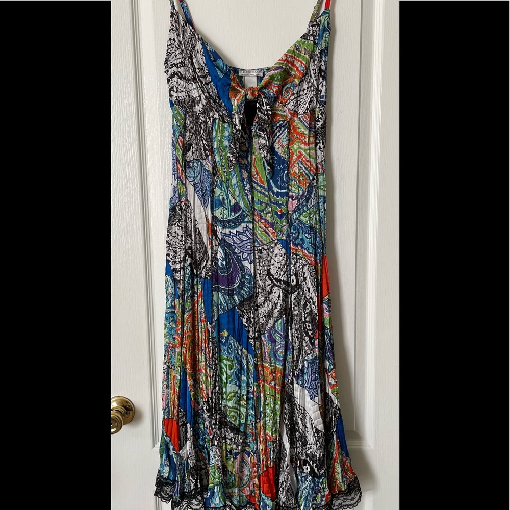 Alberto Makali Multicolor Printed Midi Dress NWOT
